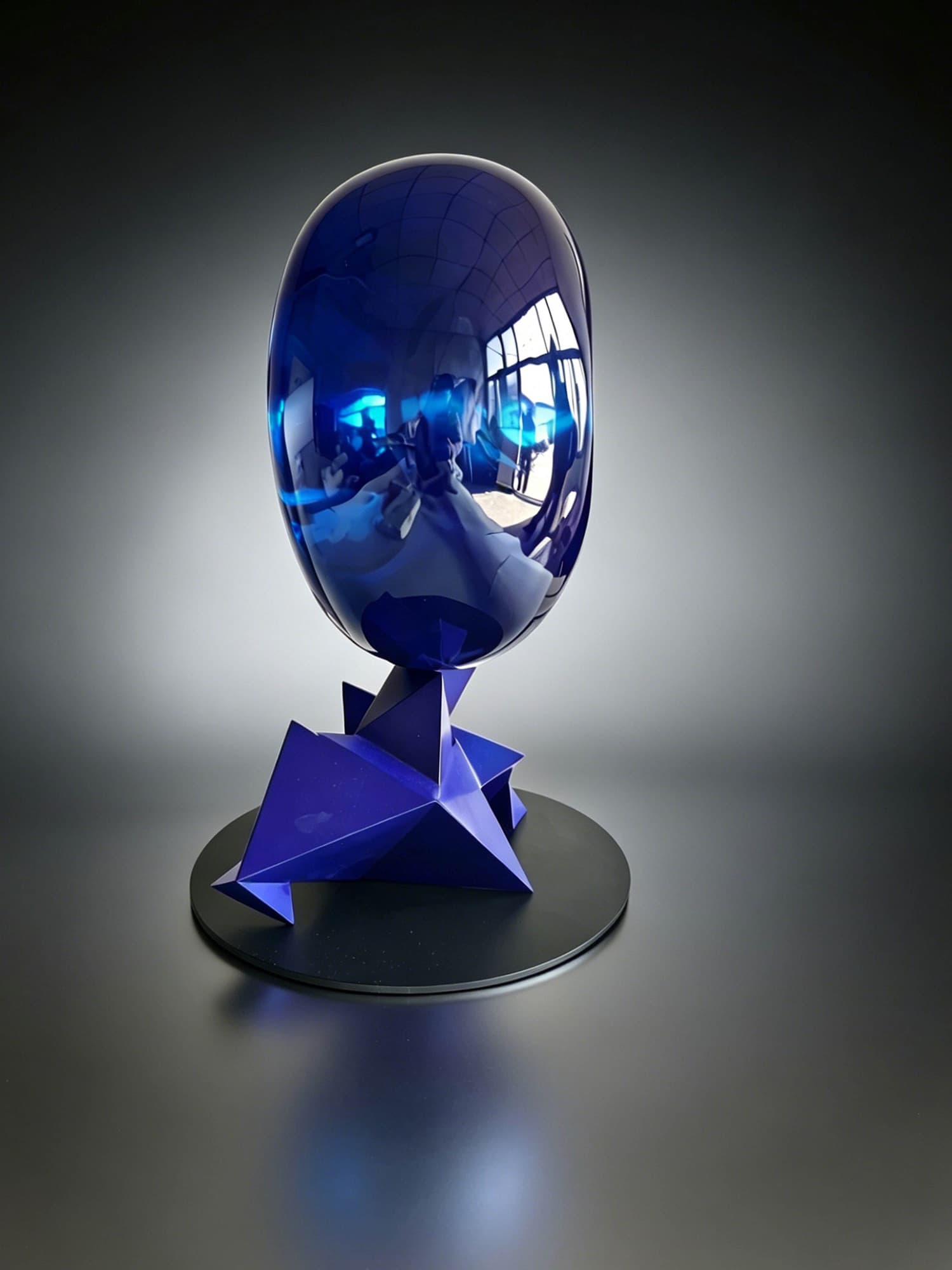 369 Nikola Tesla, side view with reflection