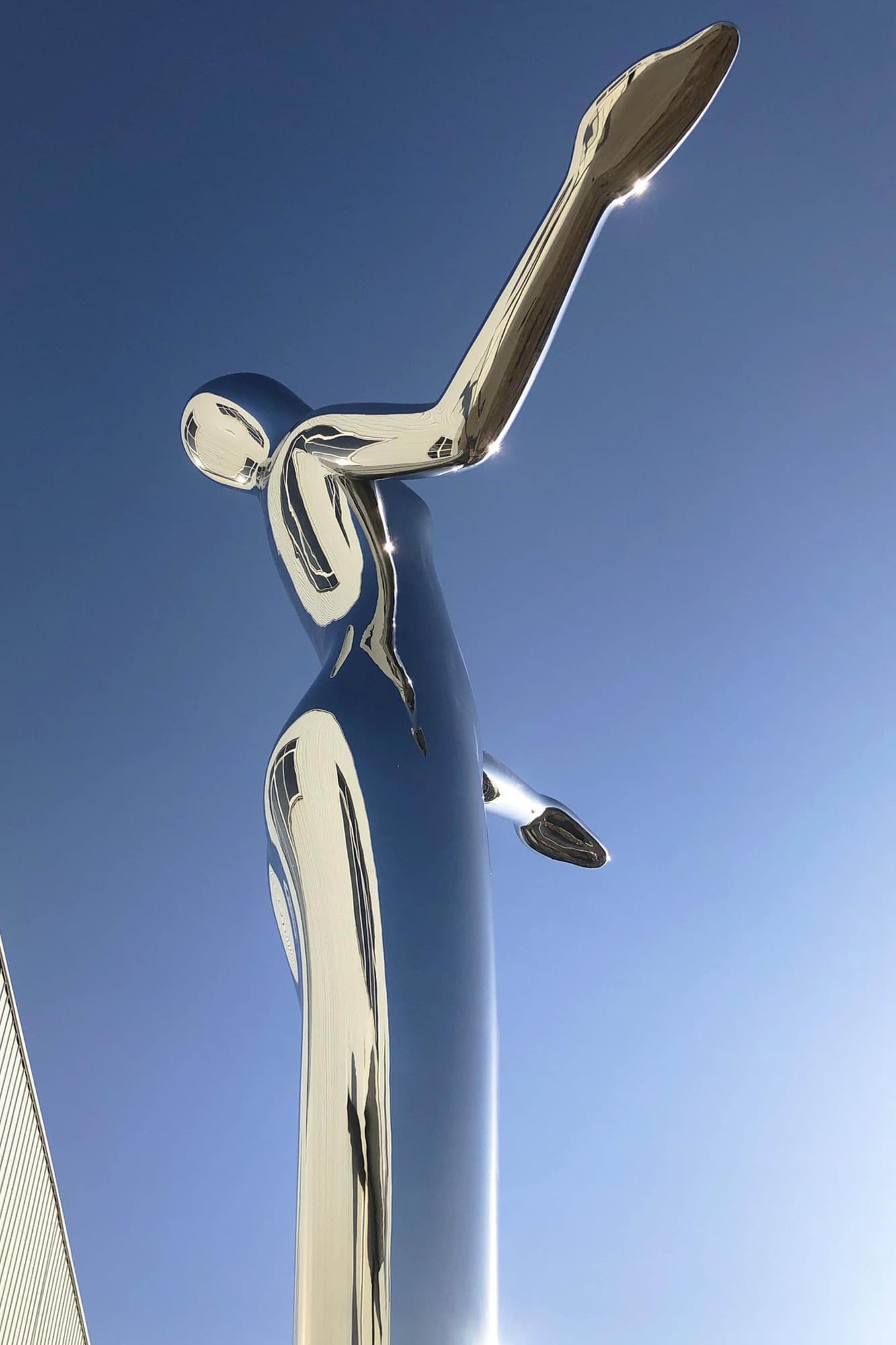 Harmony, low-angle view of the head and raised arm